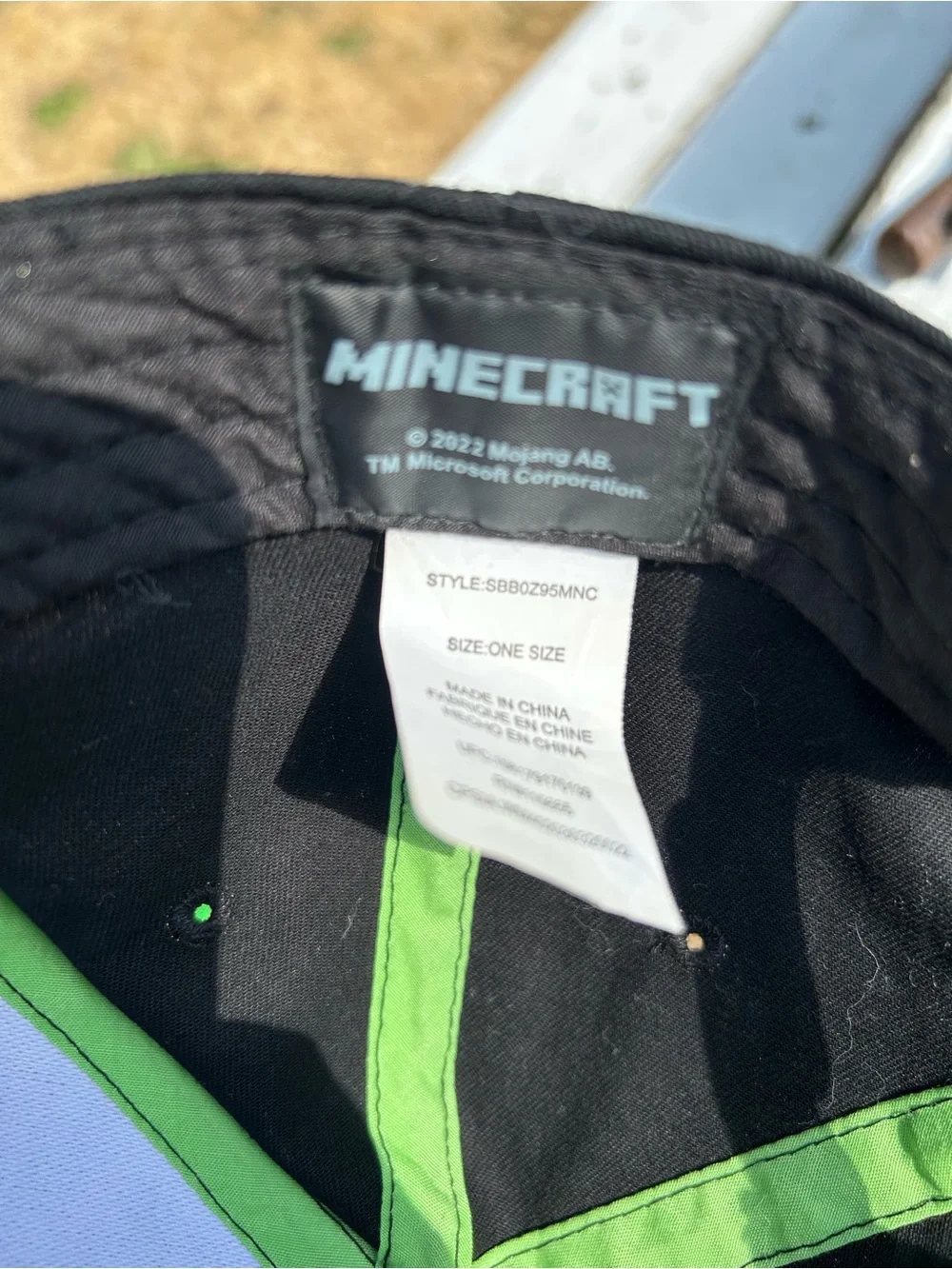 Minecraft Creeper Black & Green Snapback Hat